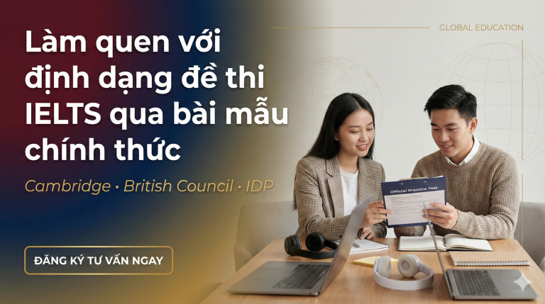 Làm quen với định dạng đề thi IELTS qua bài mẫu chính thức: Nguồn đề uy tín và cách khai thác tăng band