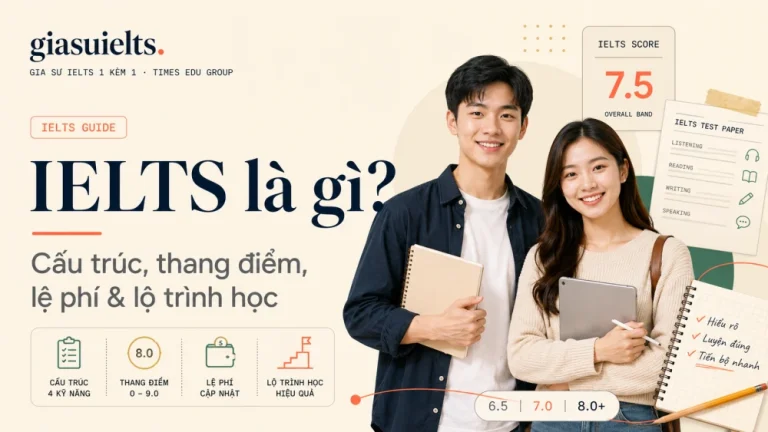 IELTS là gì? Cấu trúc, thang điểm, lệ phí & lộ trình học