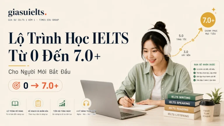 Lộ Trình Học IELTS Từ 0 Đến 7.0+ Cho Người Mới Bắt Đầu