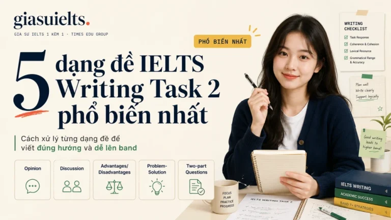 Các Dạng Đề IELTS Writing Task 2 & Cách Làm Hiệu Quả
