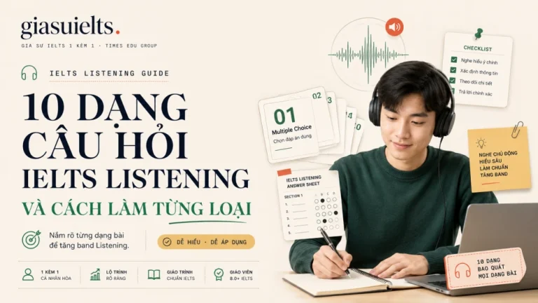 Dạng Câu Hỏi IELTS Listening Và Cách Làm Từng Loại